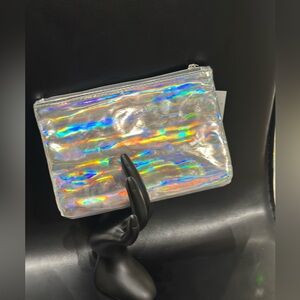 ipsy Iridescent Silver Clutch